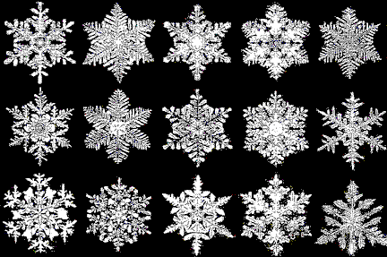 Un-repeatable Snowflakes, by W. A. Bentley and W. J. Humphrey, 